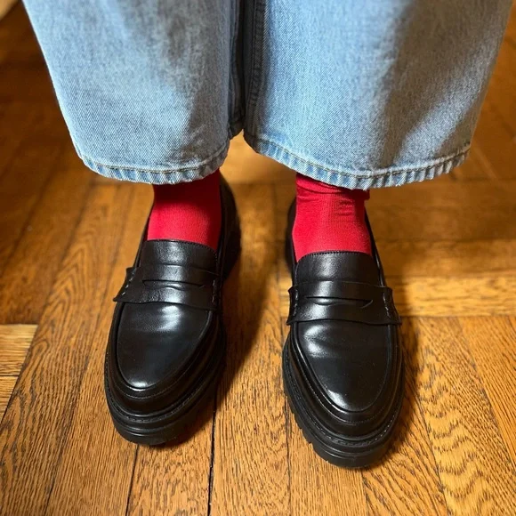 Sezane Black Leather Albane Loafers - Picture 4 of 10